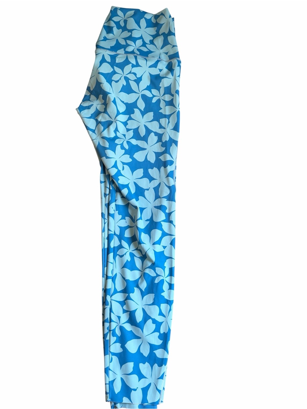 NWOT Roxy High-Rise Blue Floral Print Leggings - Picture 2 of 9
